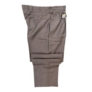 Context Trousers Mens 44 Brown Excellent Pleated Front Made in Canada